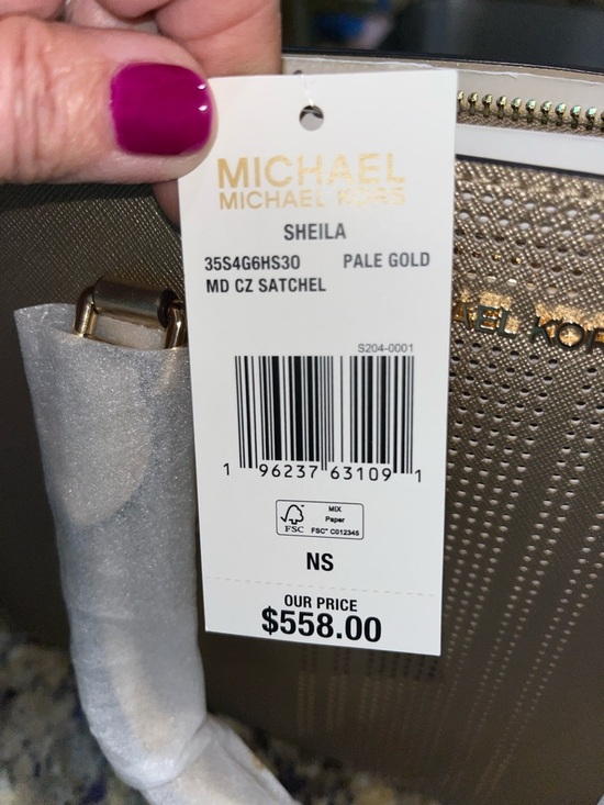 NWT Michael Kors Gold Handbag - Picture 4 of 4